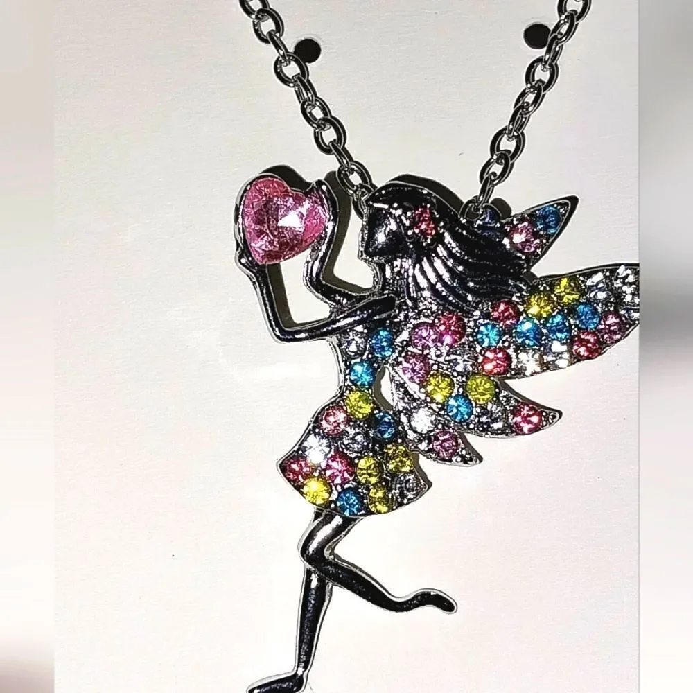 Stunning Fairy Rhinestones Necklace For Adults And Kids